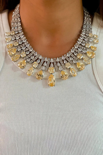 Magnolia Stone Studded Necklace Set 