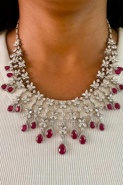 Butterfly Carved Necklace Set 