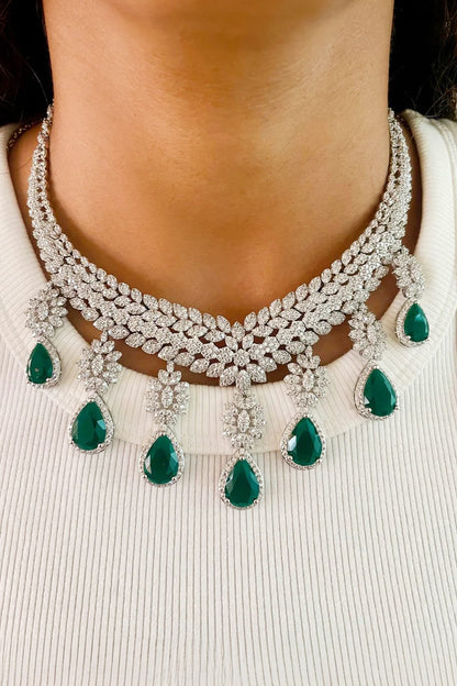 Pine Drop Shaped Necklace Set 