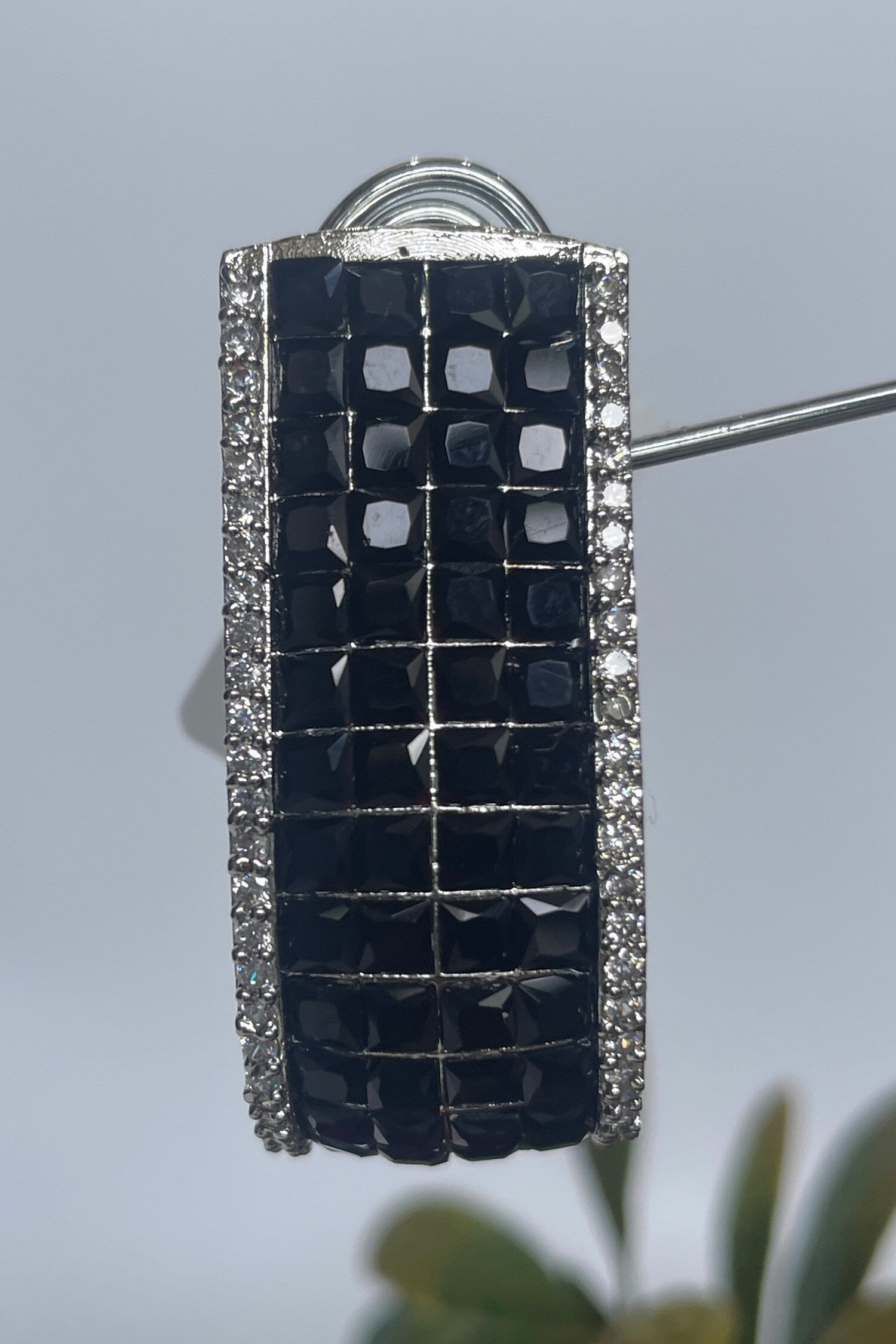 Zirconia Embellished Hoops 