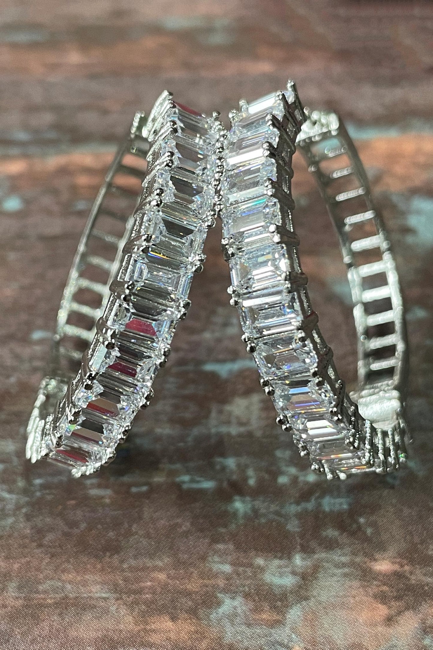 Zirconia Studded Hoops 