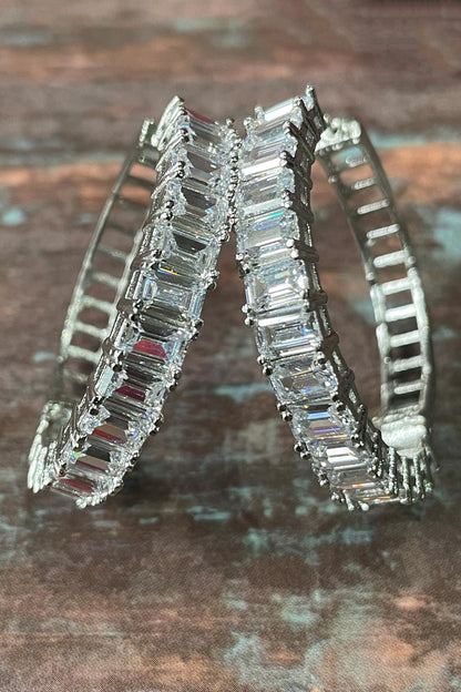 Zirconia Studded Hoops 