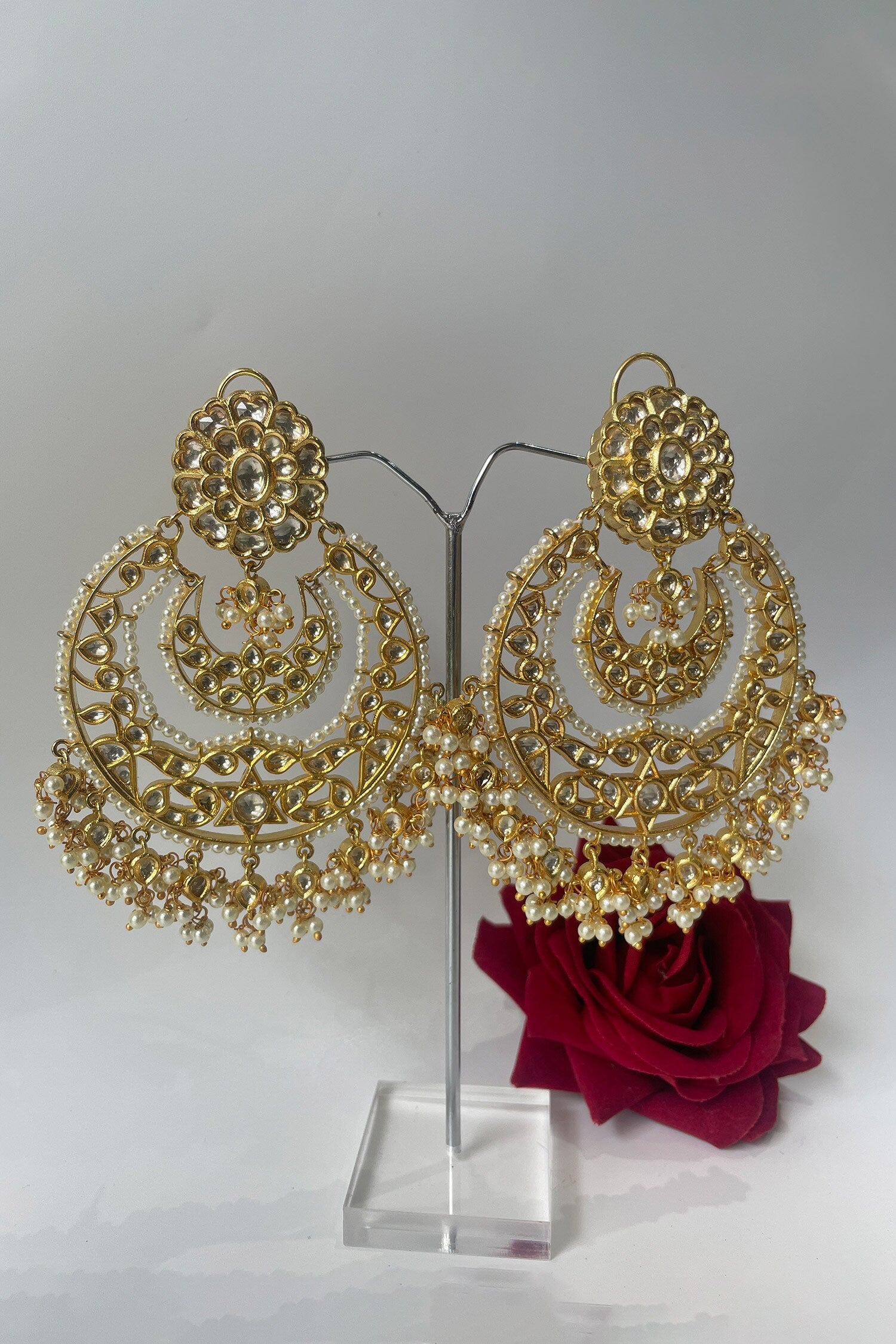 Kundan Studded Chandbalis 