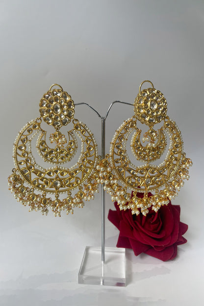 Kundan Studded Chandbalis 