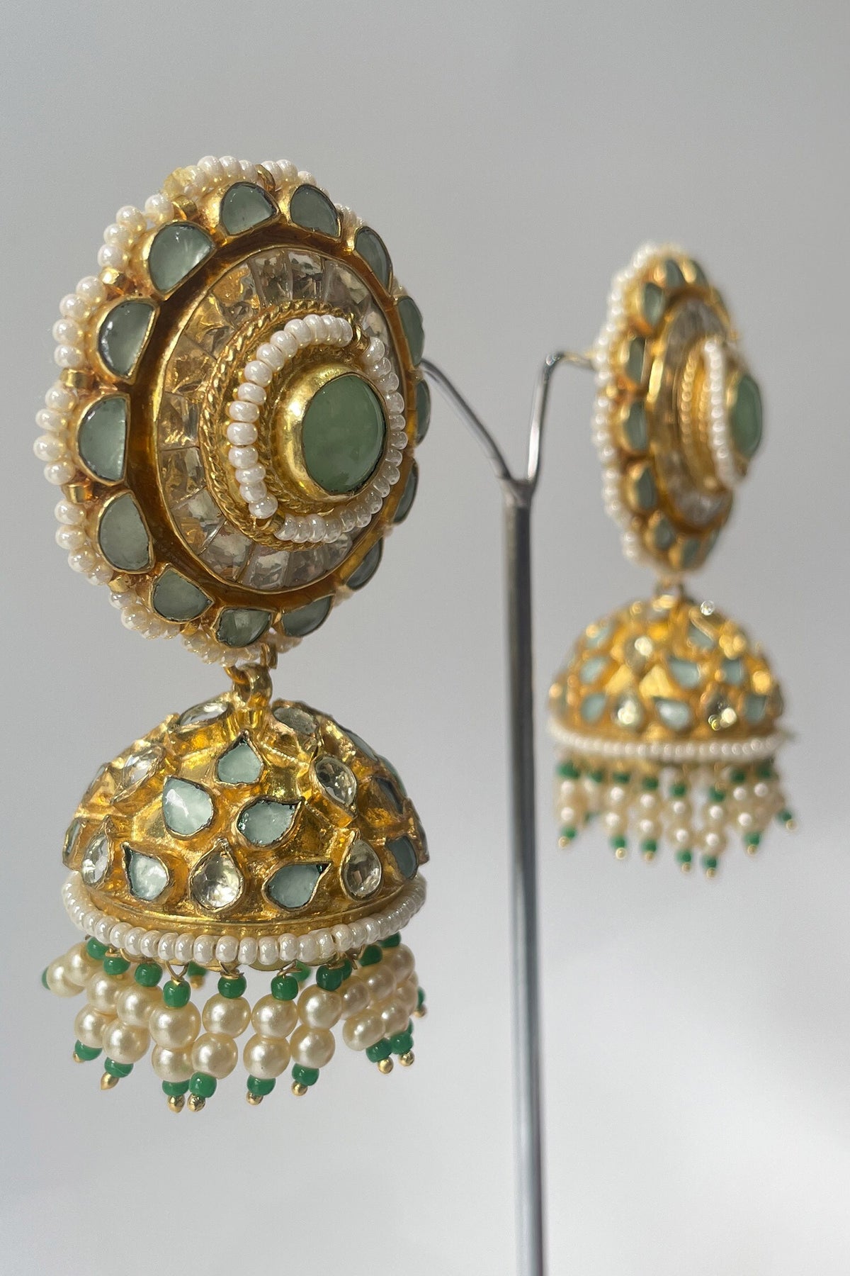 Stone Embellished Jhumkas 