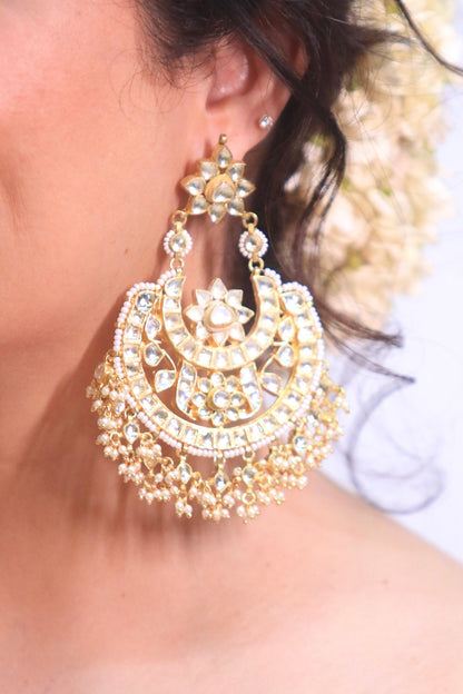 Clear Stone Embellished Chaandbalis 