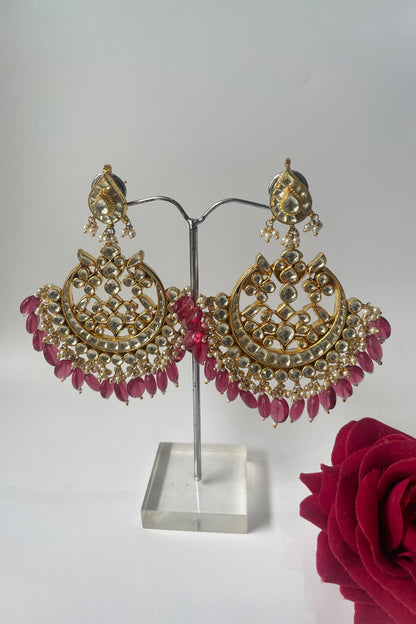 Floral Bead Tassel Chandbalis 