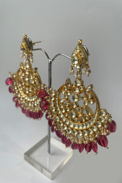 Floral Bead Tassel Chandbalis 
