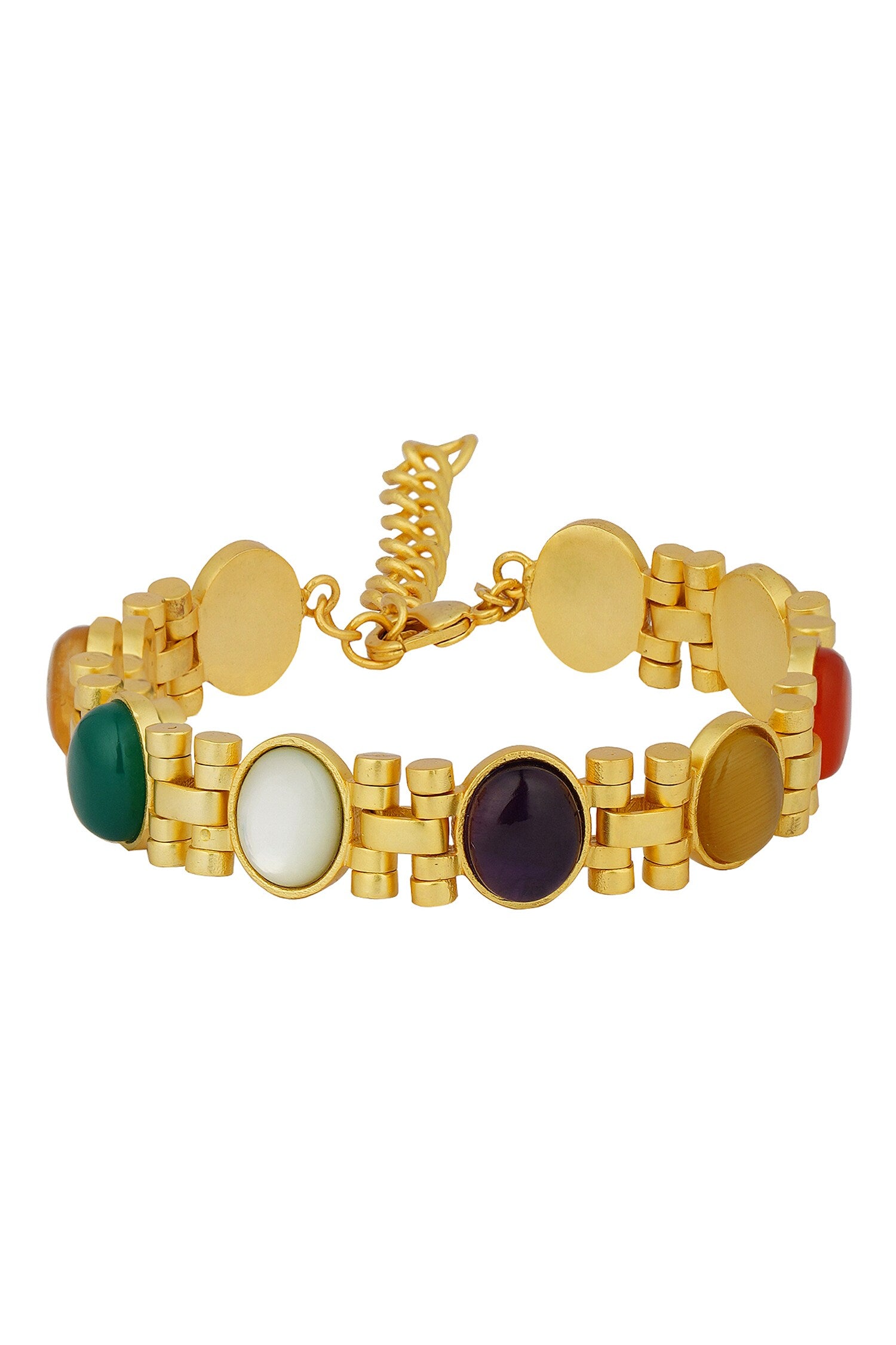 Power Moves Navratan Embellished Bracelet 