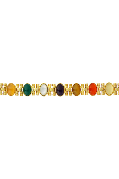 Power Moves Navratan Embellished Bracelet 