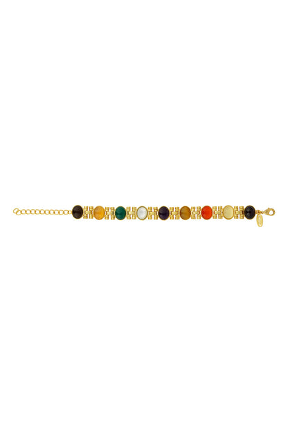 Power Moves Navratan Embellished Bracelet 