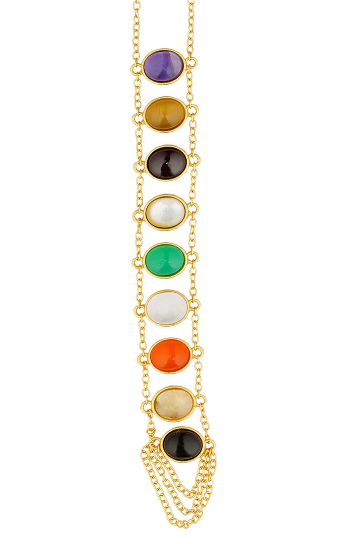 Power Within Navratan Lariat Necklace 