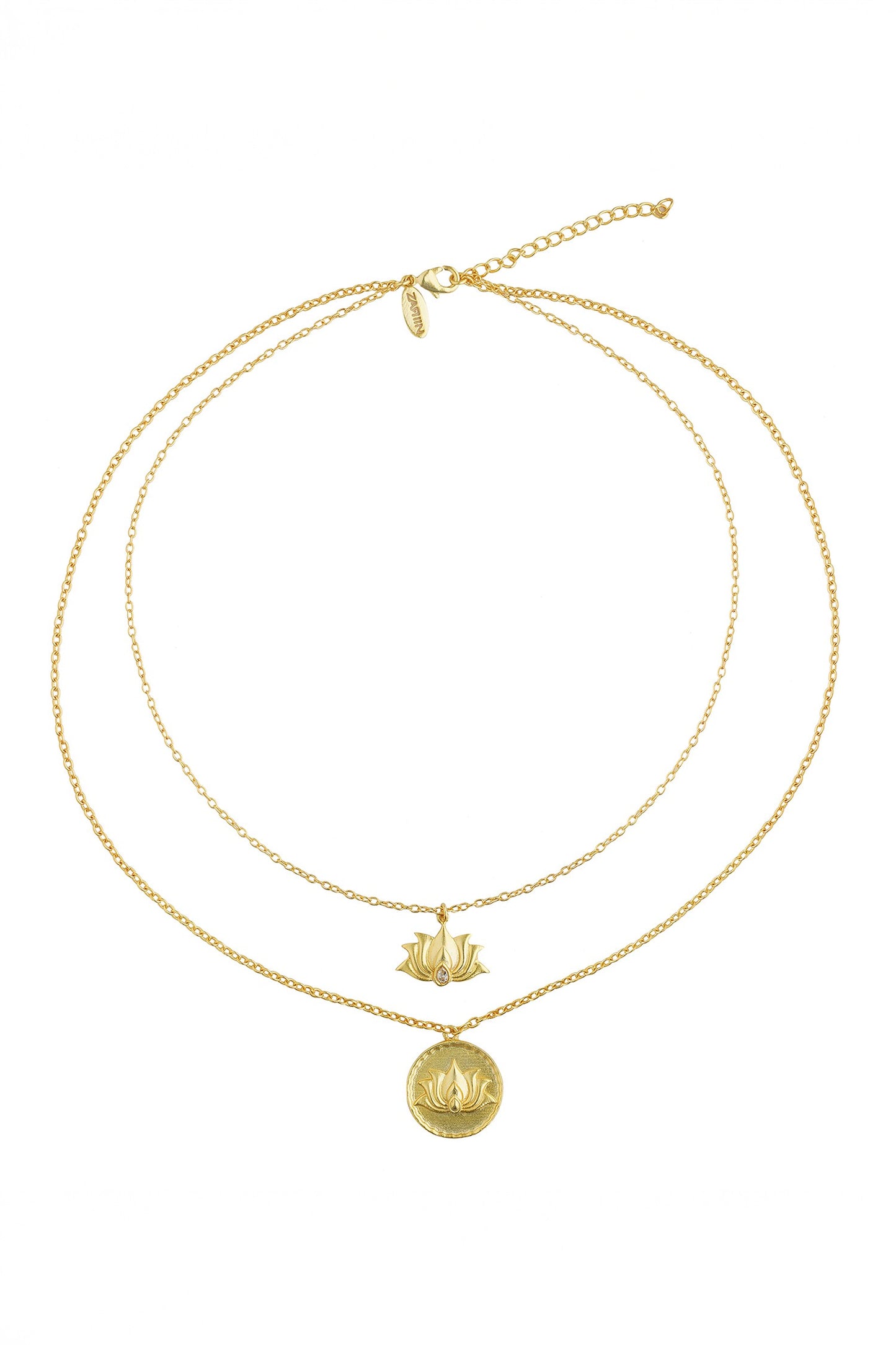 Emerging Beauty Lotus Carved Pendant Necklace 