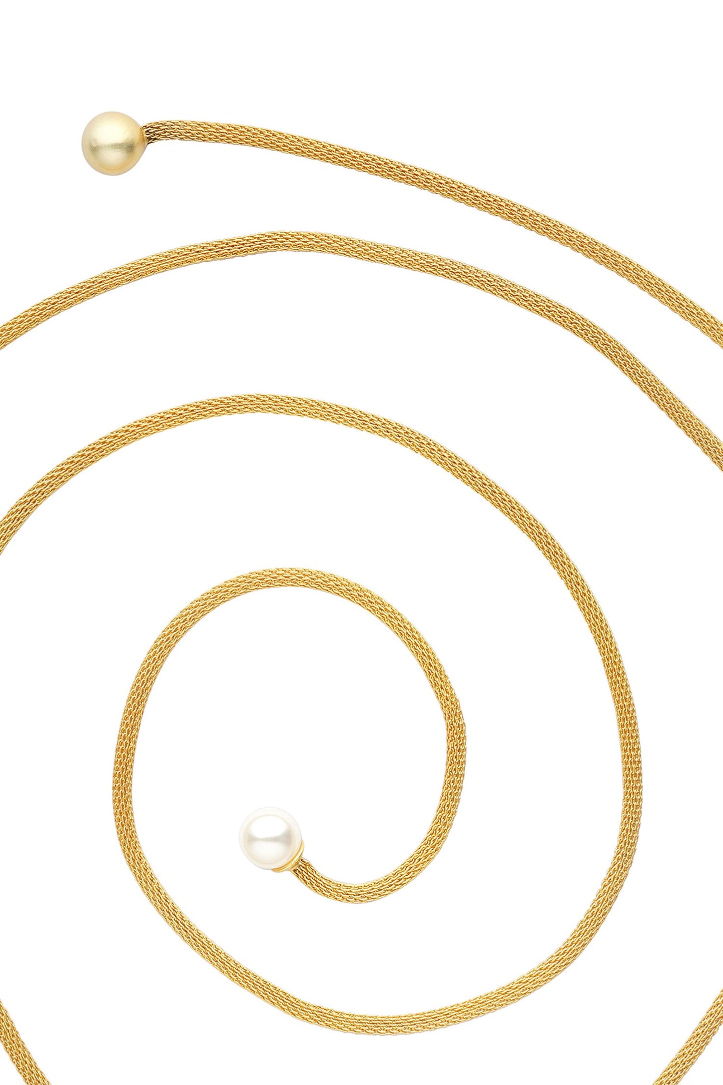 Whispering Pearl Embellished Wrape Necklace 