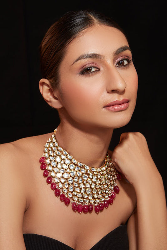 Kundan Cluster Embellished Choker 