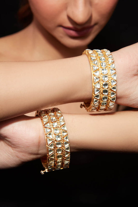 Polki Embellished Bangle - Set of 2 