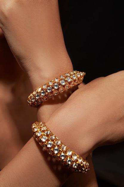 Kundan Polki Studded Bangle - Set of 2 