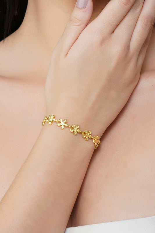 Flowers Of Hope Carved Bracelet 
