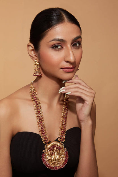 Bead Tassel Deity Temple Necklace Set 