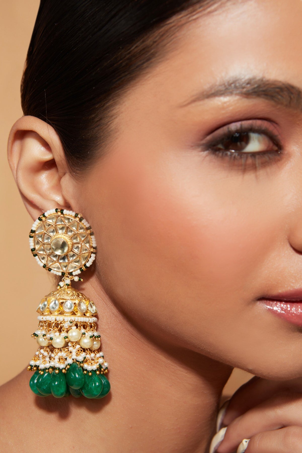Bead Embellished Jhumkas 