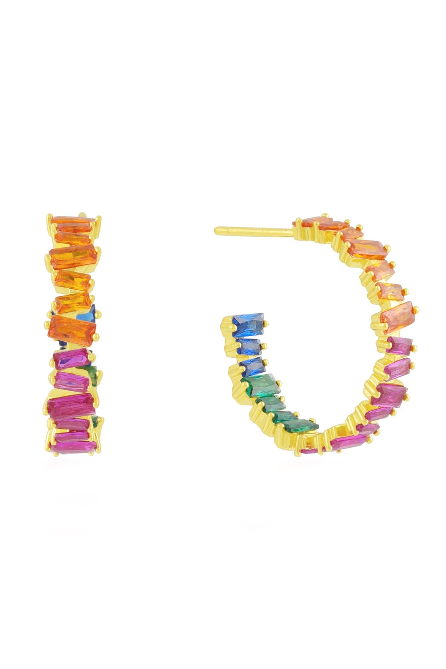 Kaleidoscope Stone Embellished Hoops 