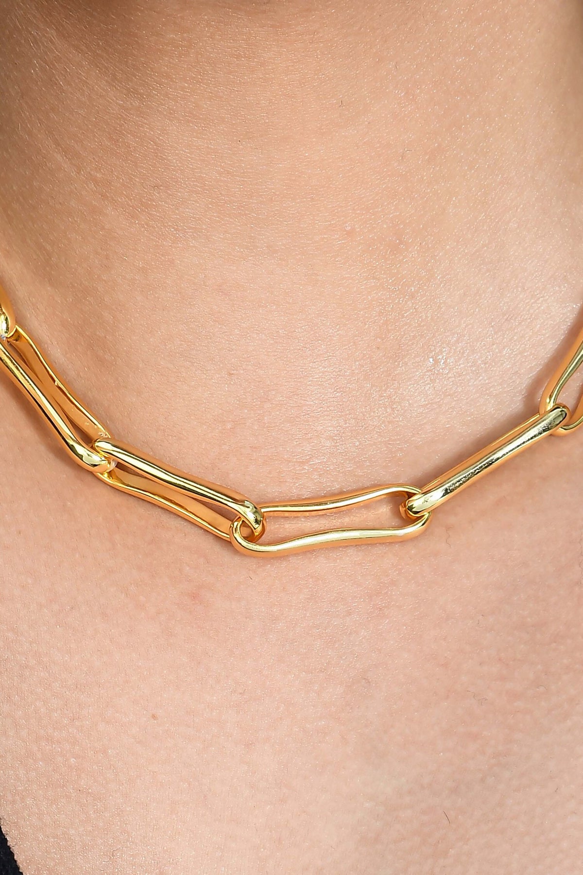 Sculpted Clip Necklace 