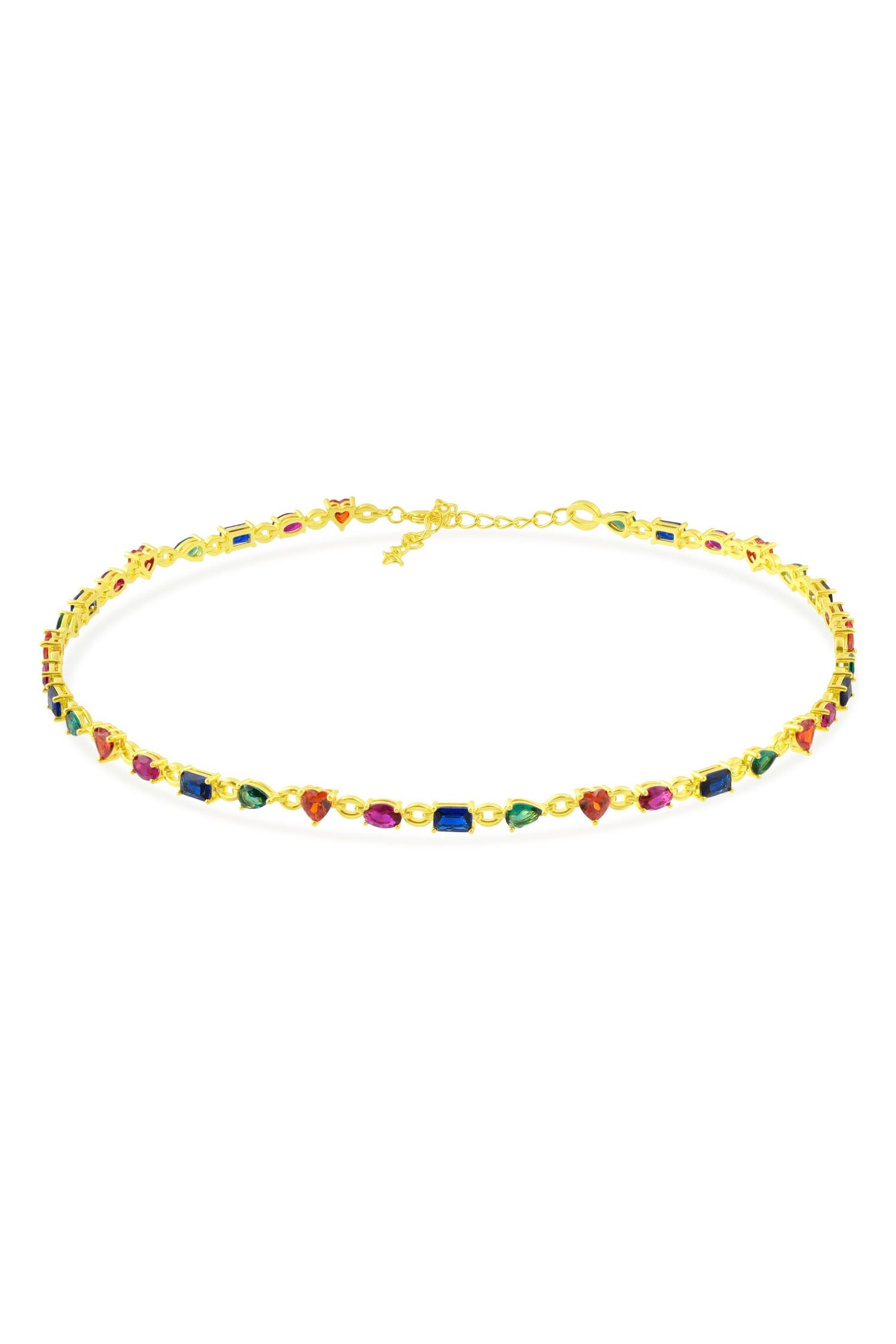 Crescendo Stone Embellished Necklace 