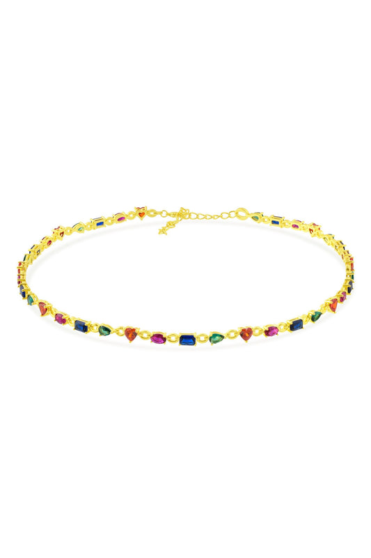 Crescendo Stone Embellished Necklace 