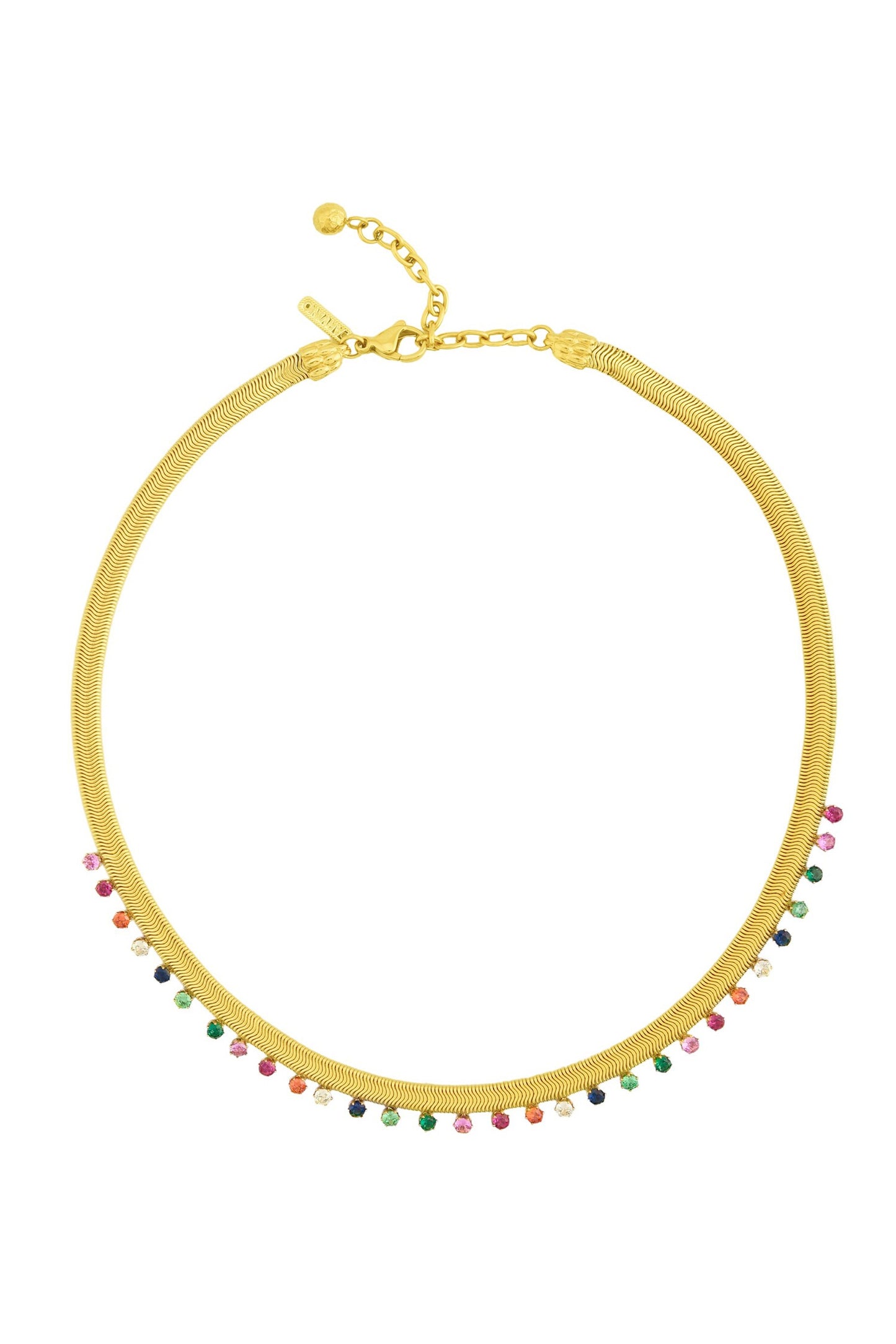 Elysian Spectrum Gemstone Embellished Necklace 