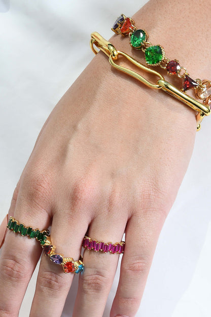 Cubic Zirconai Embellished Ring 