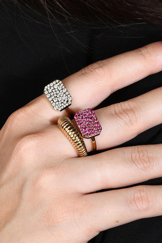 Crystal Bullion Finery Ring 