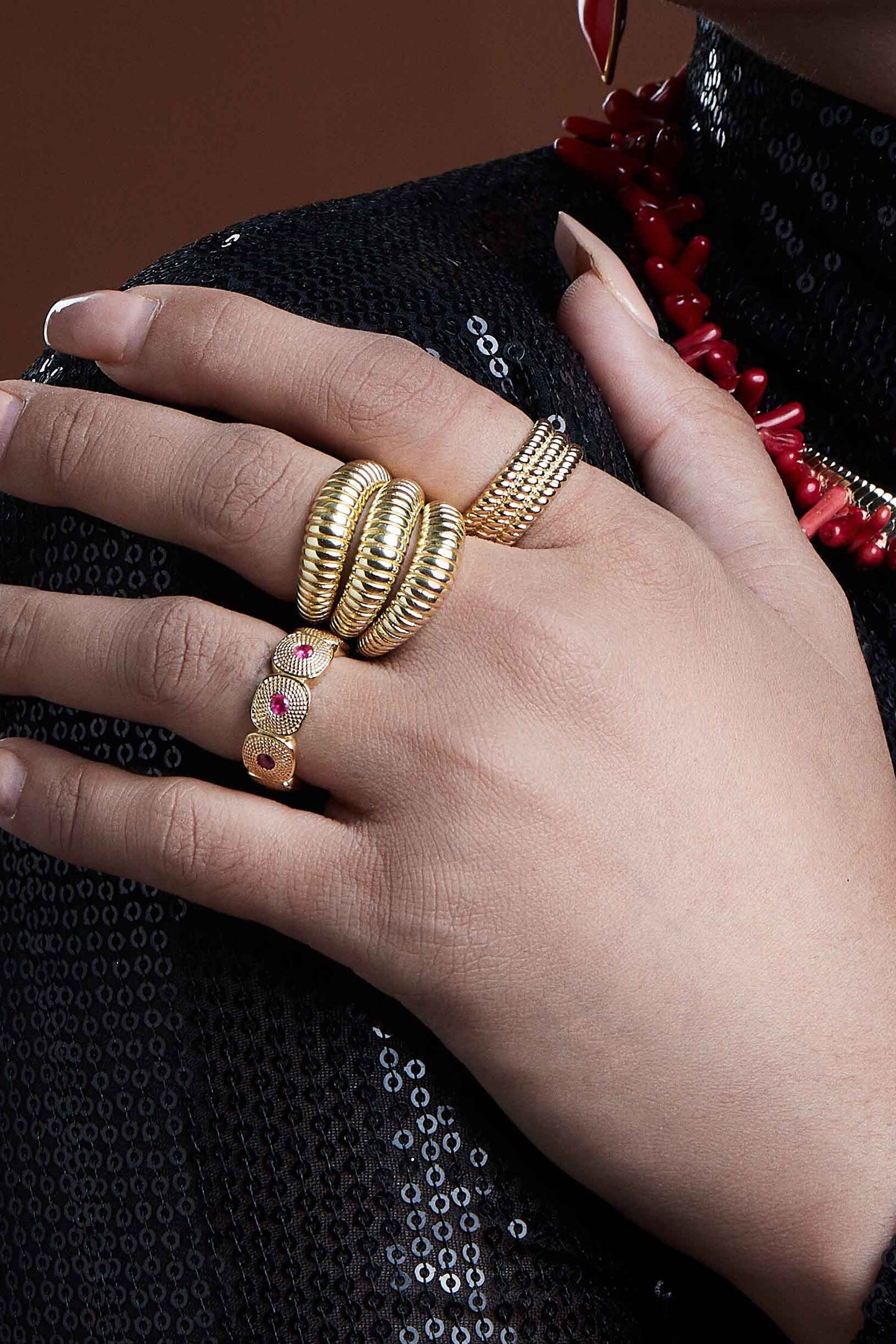 Intertwined Rope Ring 