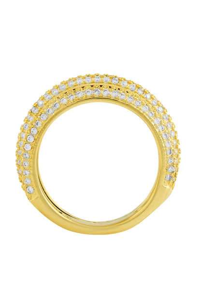 Glitzy Star Studded Band Ring 