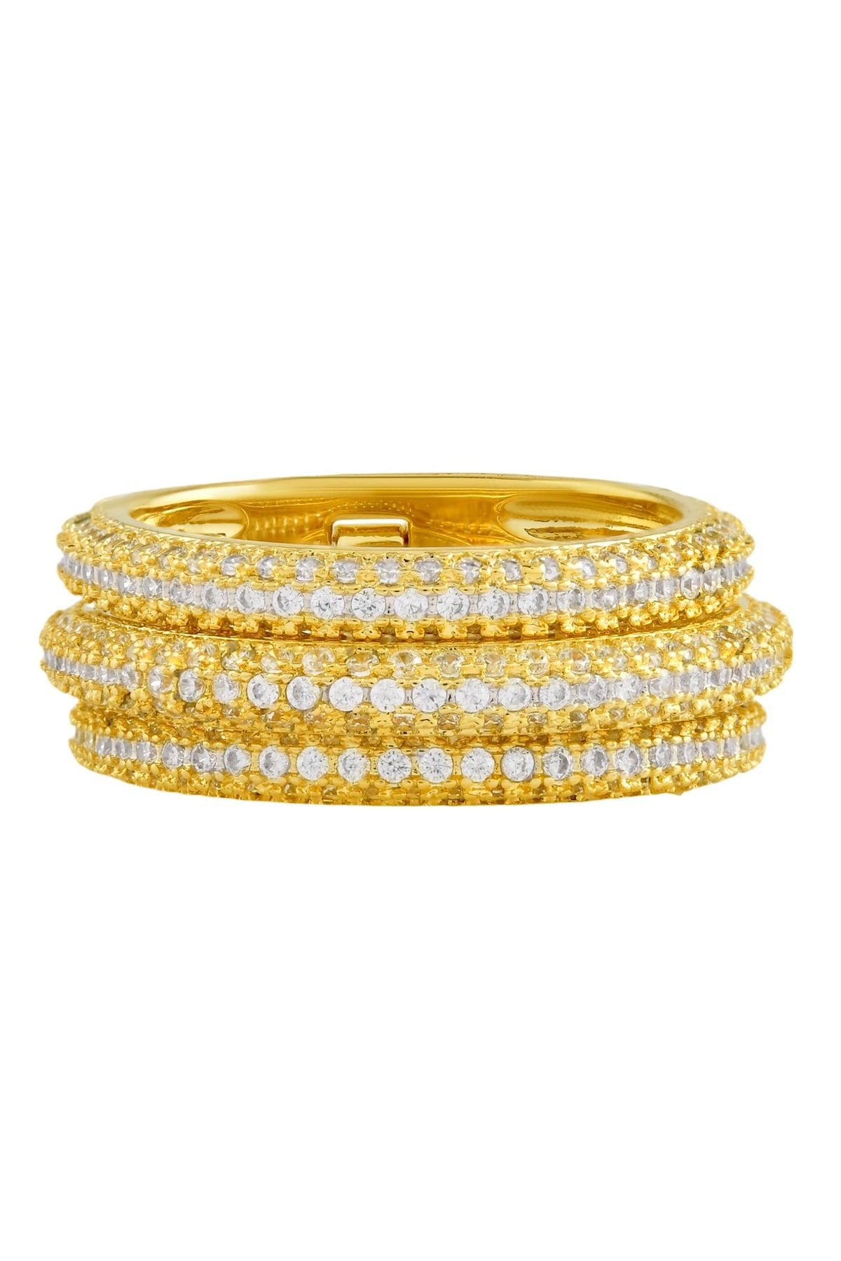 Glitzy Star Studded Band Ring 
