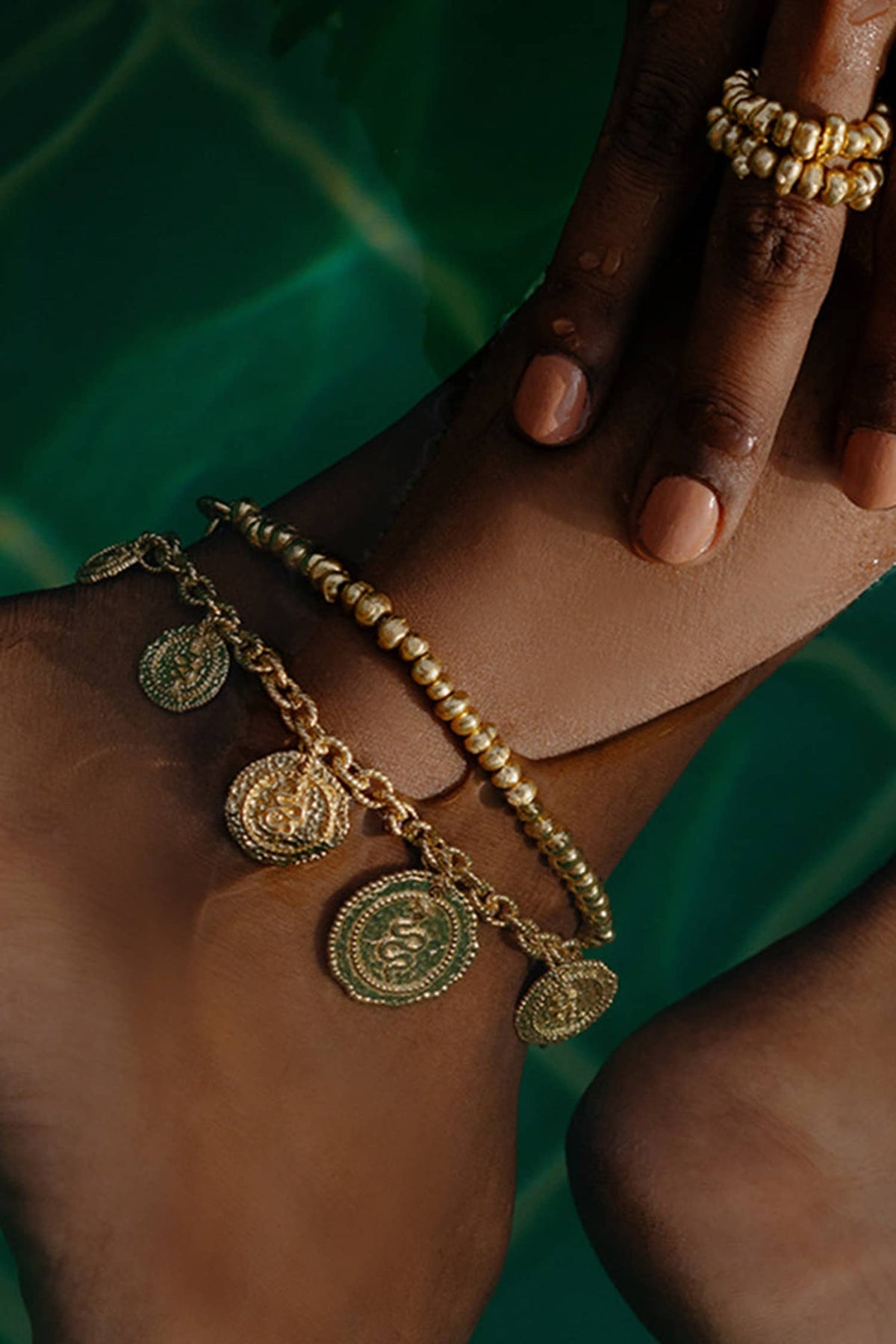 Medallion of the Serpent Anklet-Single Pc 