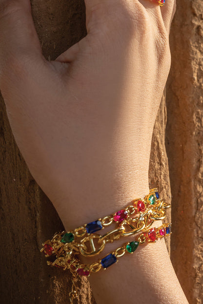 Multihued Crescendo Bracelet-Single Pc 