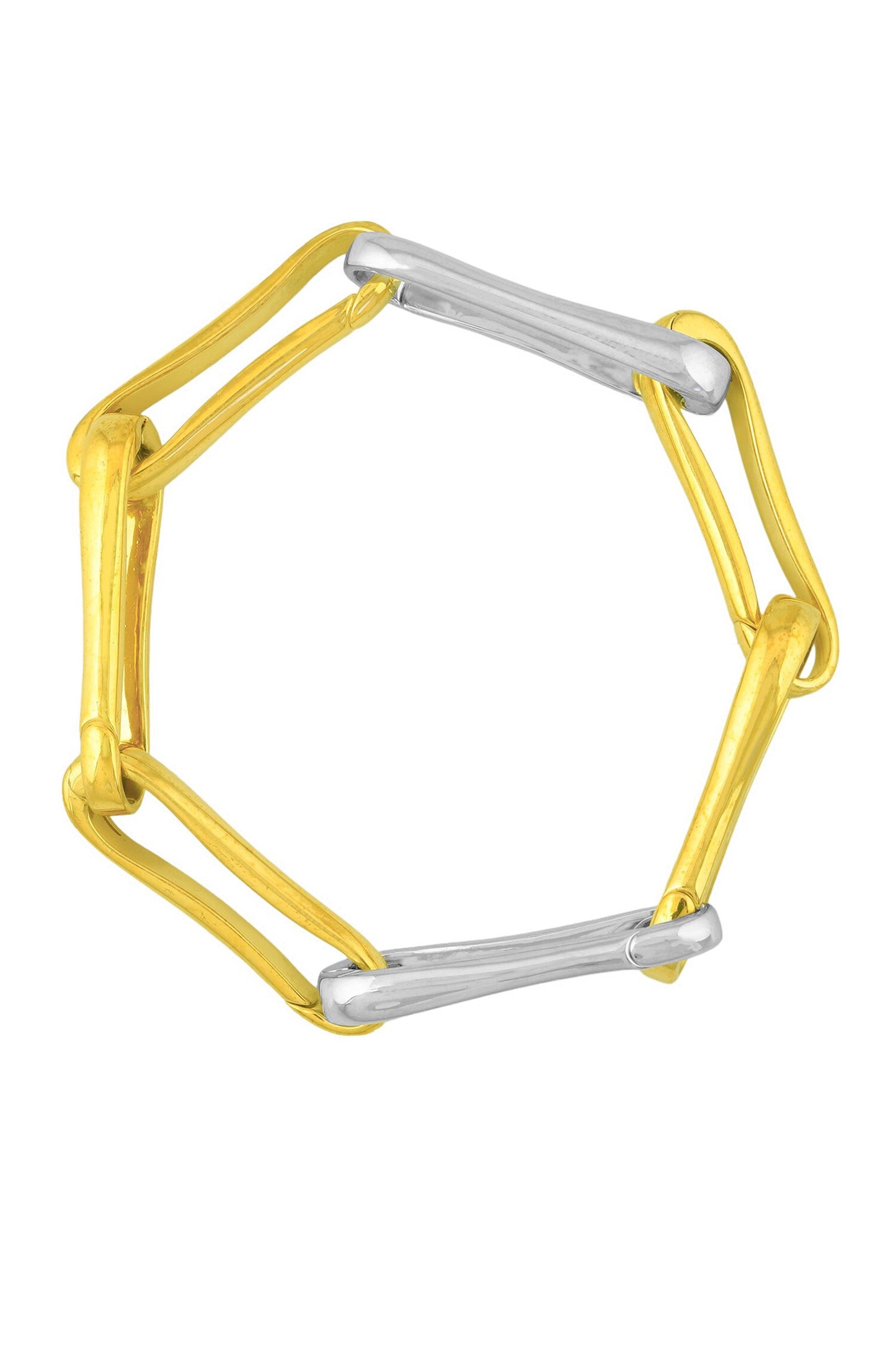 Linked Contrast Paperclip Bracelet 