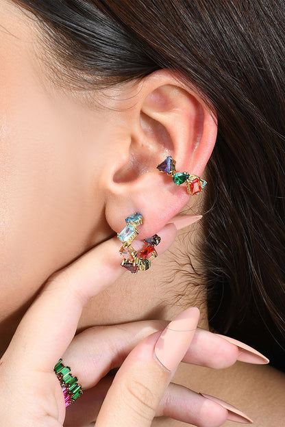 Chromatic Cascade Ear Cuff-Single Pc 