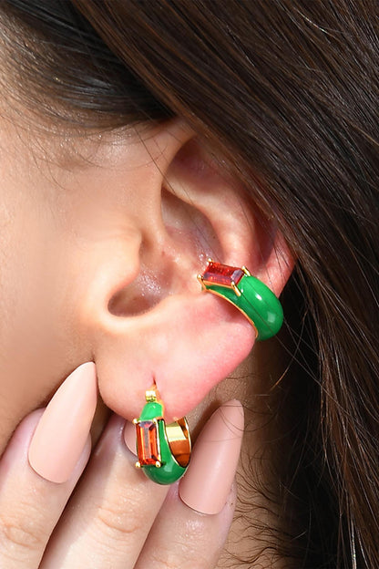 Garnet Forest Ear Cuff 