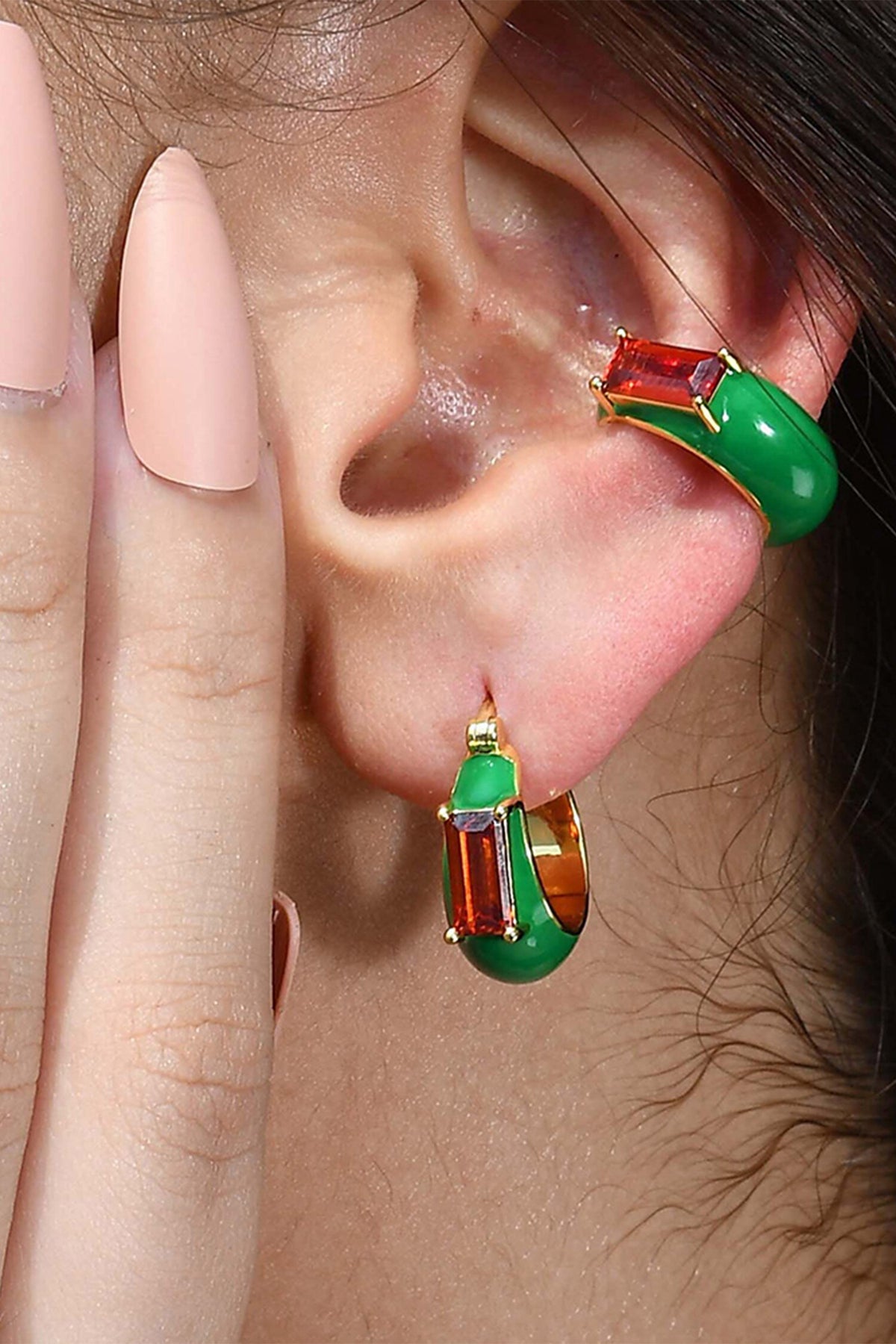 Garnet Forest Ear Cuff 