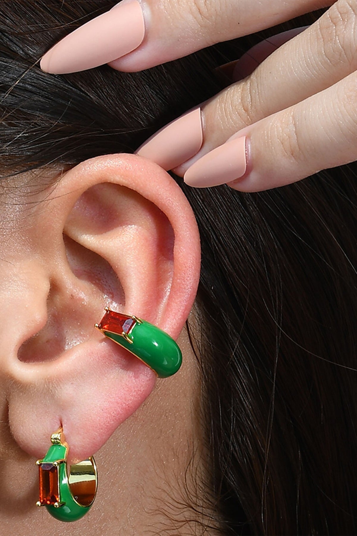 Garnet Forest Ear Cuff 