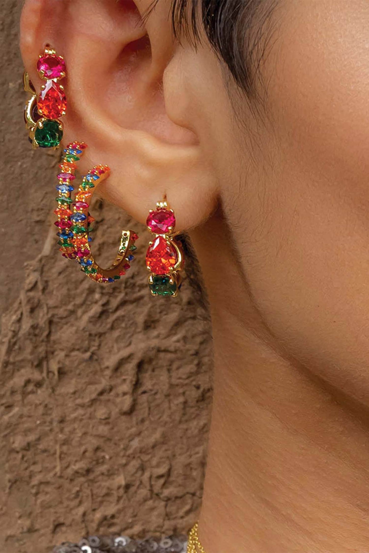 Crescendo Cubic Zirconia Earrings 