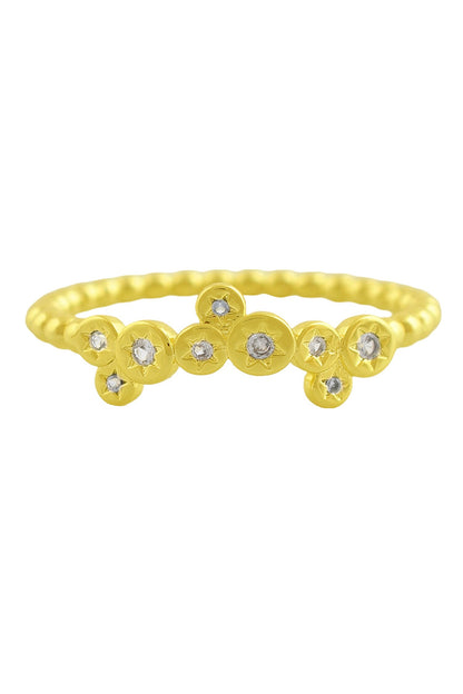 Constellation Astrid Crystal Embellished Band Ring - Single Pc 