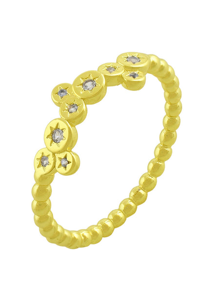 Constellation Astrid Crystal Embellished Band Ring - Single Pc 