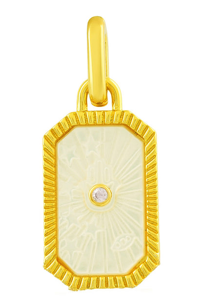 Mystic Mother Of Pearl Embellished Talisman Charm 