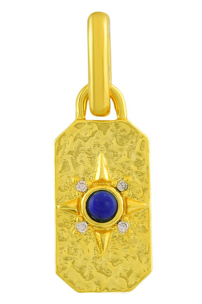 Lapis Stone Studded Outcrop Charm 