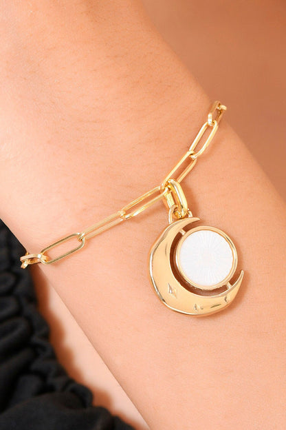 Lunar Fusion Mother Of Pearl Embellished Charm 