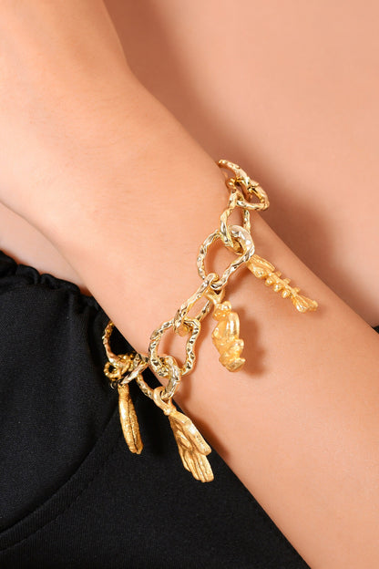 Cobbled Charm Bracelet 