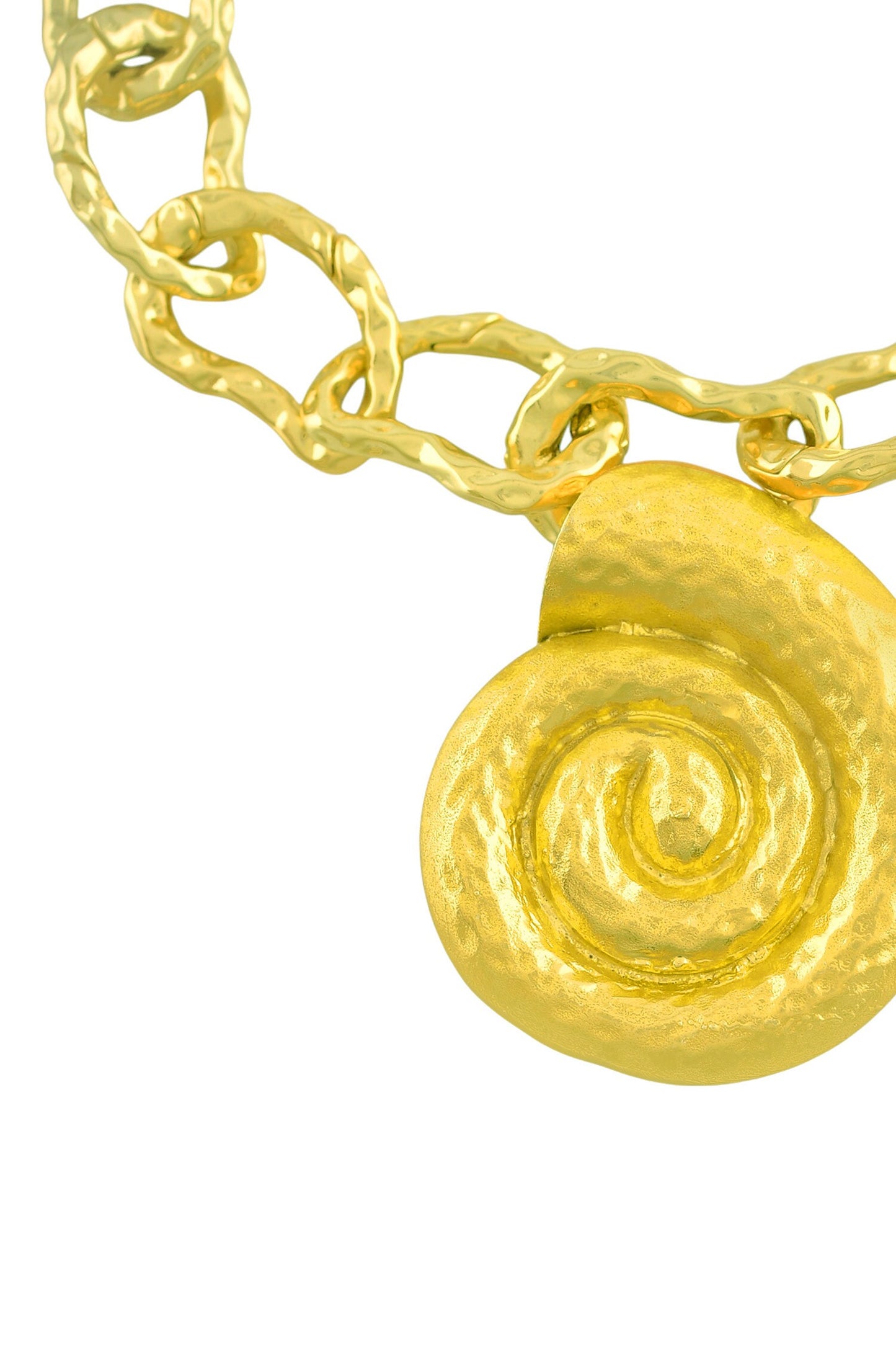 Textured Coral Shell Link Bracelet 