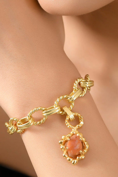Carnelian Mineral Claw Charm 